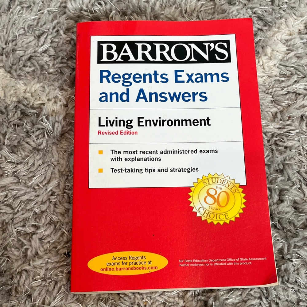 Living Environment Regents Review Book Never used